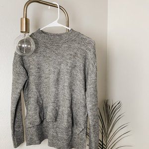 Cropped Mock-Neck Sweater